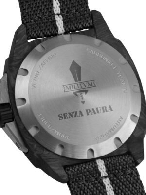 Militum Vulcanico da 42mm In Carbonio Forgiato e Titanio 30 Atm Dial Blu Cinturino Nato