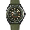 Militum Vulcanico da 42mm In Carbonio Forgiato e Titanio 30 Atm Dial Verde Cinturino In Pelle