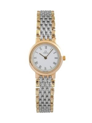 Omega De Ville gilt / steel quartz women's watch 795.0897.2 Vintage [2604801]
