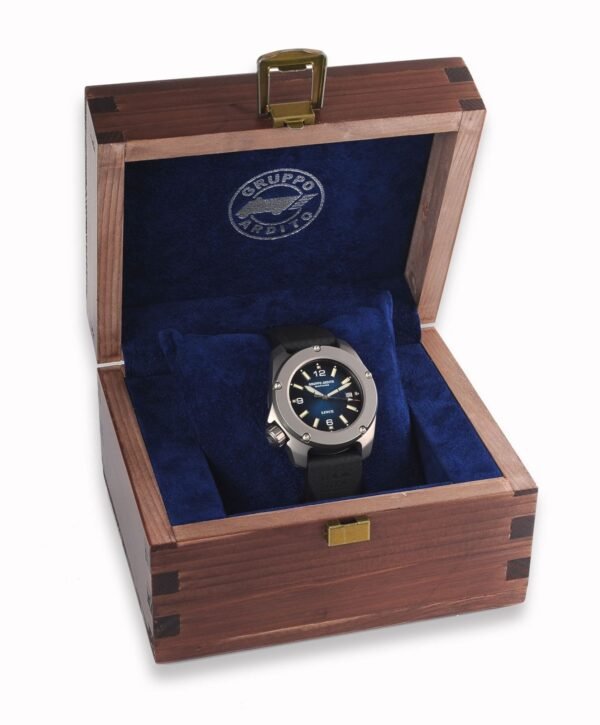 Orologio Artigianale Italiano Gruppo Ardito Modello Lince Titanio Sub 1000 Metri Blu