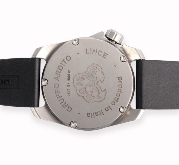 Orologio Artigianale Italiano Gruppo Ardito Modello Lince Titanio Sub 1000 Metri Blu