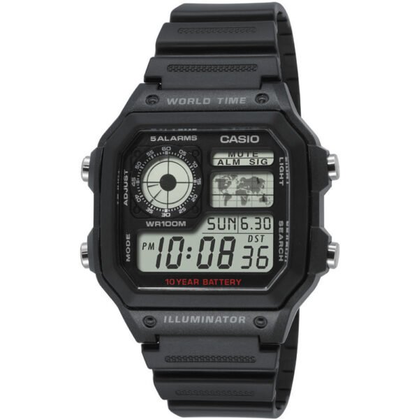 Orologio Casio Timeless AE-1200WH-1AVEF World Time