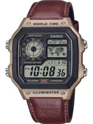 Orologio Casio Timeless AE-1200WHL-5AVEF World Time - Utility Color