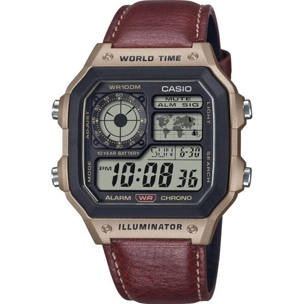 Orologio Casio Timeless AE-1200WHL-5AVEF World Time - Utility Color Orologio Casio Timeless AE-1200WHL-5AVEF World Time - Utility Color