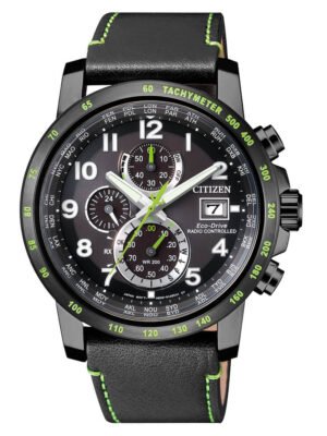 Orologio Citizen Cronografo Radiocontrollato in Acciaio e Pelle - Limited Edition - AT8125