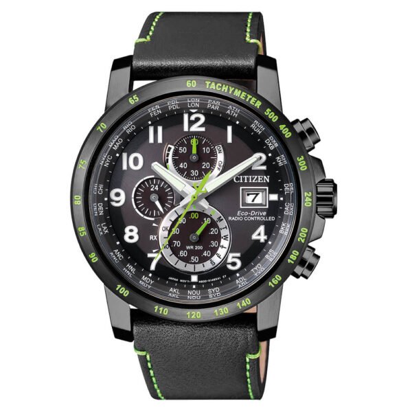Orologio Citizen Cronografo Radiocontrollato in Acciaio e Pelle - Limited Edition - AT8125