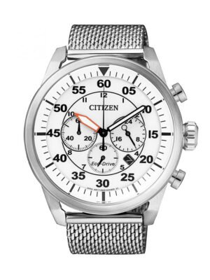 Orologio Cronografo Citizen Eco Drive da Uomo in Acciaio - Aviator Chrono - CA4210-59A