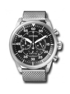 Orologio Cronografo Citizen Eco Drive da Uomo in Acciaio - Aviator Chrono - CA4210-59E