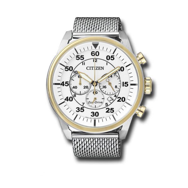 Orologio Cronografo Citizen Eco Drive da Uomo in Acciaio - Aviator Chrono - CA4214-58A