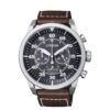 Orologio Cronografo Citizen Eco Drive da Uomo in Acciaio E Pelle - Aviator Chrono - CA4210-16E