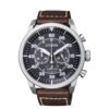 Orologio Cronografo Citizen Eco Drive da Uomo in Acciaio E Pelle - Aviator Chrono - CA4210-16E