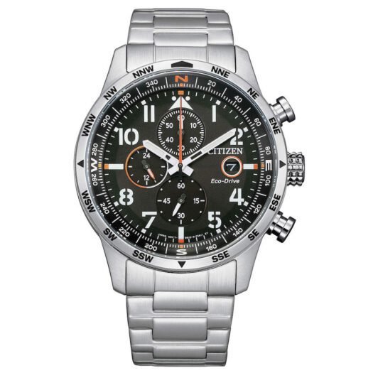 Orologio Cronografo Eco Drive Citizen in Acciaio - Aviator - CA0790-83E