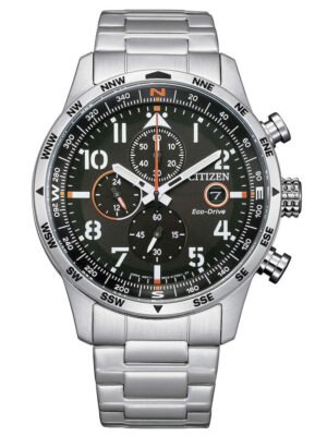 Orologio Cronografo Eco Drive Citizen in Acciaio - Aviator - CA0790-83E