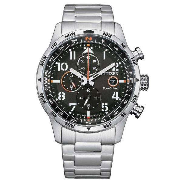 Orologio Cronografo Eco Drive Citizen in Acciaio - Aviator - CA0790-83E