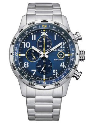 Orologio Cronografo Eco Drive Citizen in Acciaio - Aviator - CA0790-83L