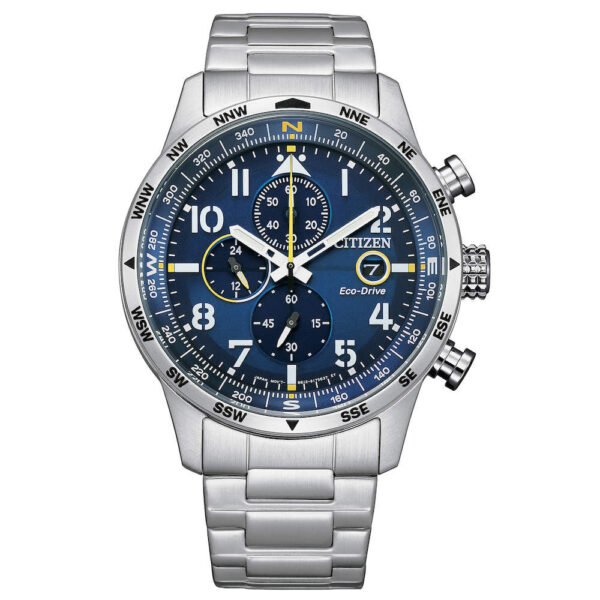 Orologio Cronografo Eco Drive Citizen in Acciaio - Aviator - CA0790-83L
