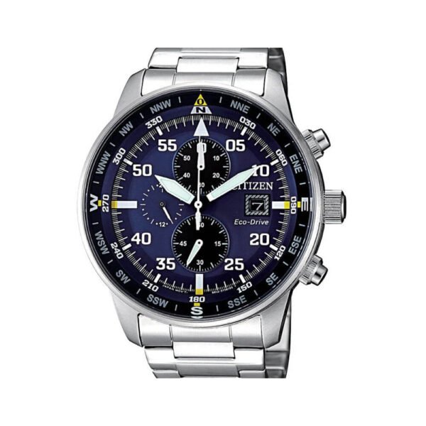 Orologio Cronografo Eco Drive Citizen in Acciaio - Crono Aviator - CA0690-88L
