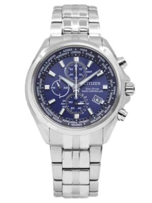 Orologio Cronografo Eco Drive Citizen in Acciaio - Radiocontrollato- AT8200-87L