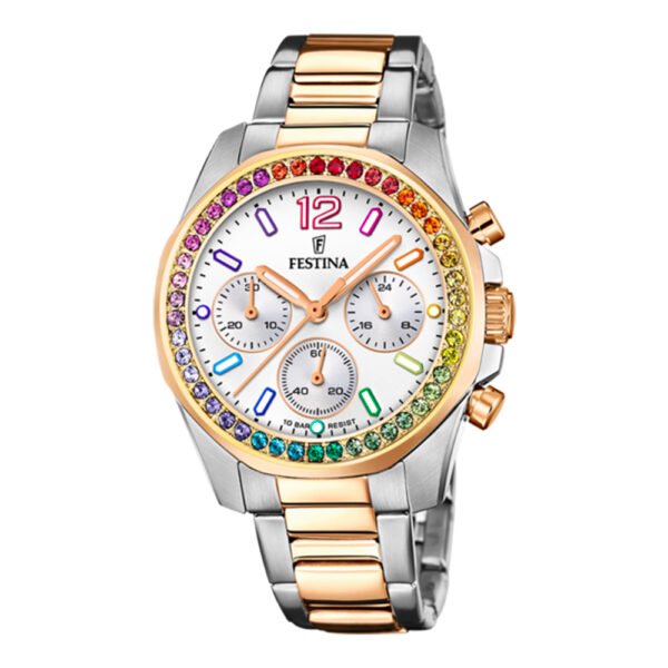 Orologio Cronografo Festina in Acciaio - Boyfriend Rainbow - F20608/2
