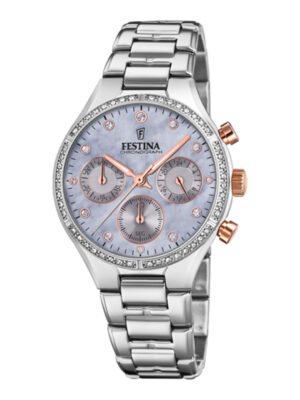 Orologio Cronografo Festina in Acciaio con Zirconi - Boyfriend - F20401/3