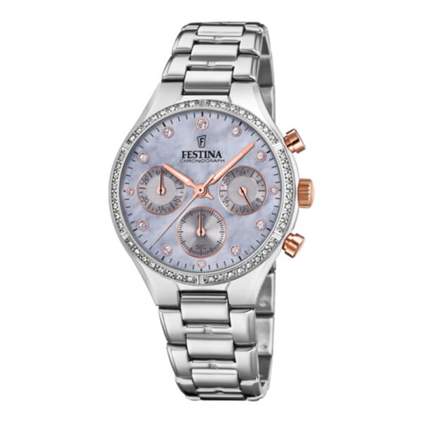Orologio Cronografo Festina in Acciaio con Zirconi - Boyfriend - F20401/3