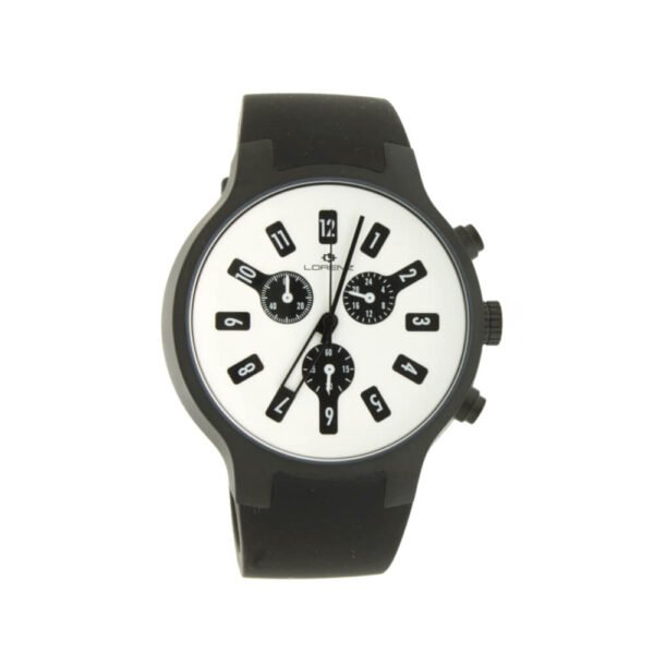Orologio Cronografo Lorenz in Acciaio e Gomma - Iconograph - 026784AA Orologio Cronografo Lorenz in Acciaio e Gomma - Iconograph - 026784AA