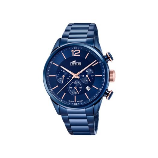 Orologio Cronografo Lotus in Acciaio Blu - Chrono - 18680/2