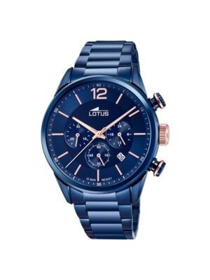 Orologio Cronografo Lotus in Acciaio Blu - Chrono - 18680/2