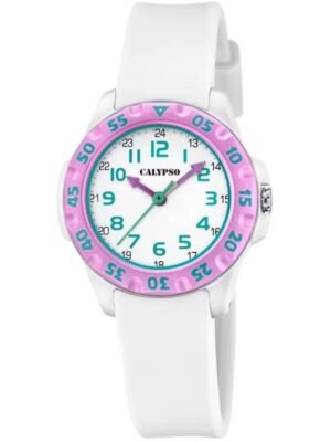 Orologio da Bambina Calypso in Gomma Bianca e Rosa - Junior - K5829/1