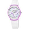 Orologio da Bambina Calypso in Gomma Rosa e Bianca con Cuori - Junior - K5806/1