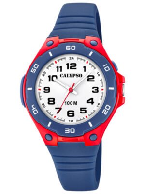 Orologio da Bambino Calypso in Gomma Blu e Rosso - Sweet Time Junior - K5758/1