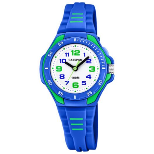 Orologio da Bambino Calypso in Gomma Blu e Verde - Sweet Time Junior - K5757/4