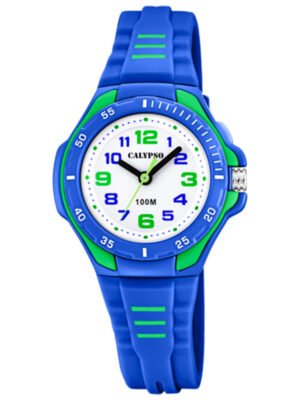 Orologio da Bambino Calypso in Gomma Blu e Verde - Sweet Time Junior - K5757/4