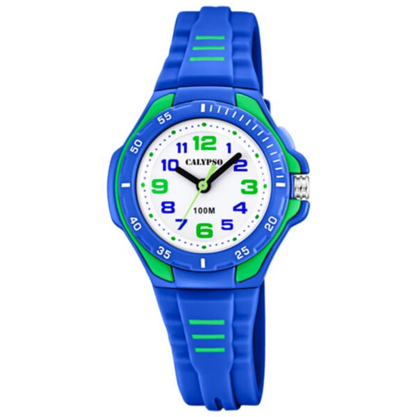 Orologio da Bambino Calypso in Gomma Blu e Verde - Sweet Time Junior - K5757/4
