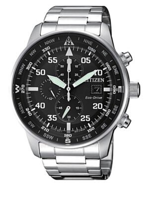 Orologio Eco Drive Citizen in Acciaio - Aviator Crono - CA0690-88E