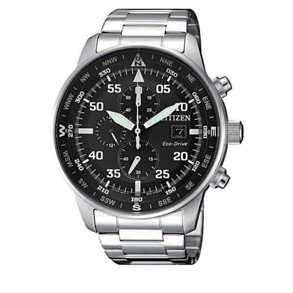Orologio Eco Drive Citizen in Acciaio - Aviator Crono - CA0690-88E Orologio Eco Drive Citizen in Acciaio - Aviator Crono - CA0690-88E