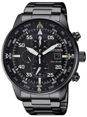 Orologio Eco Drive Citizen in Acciaio - Aviator Crono - CA0695-84E