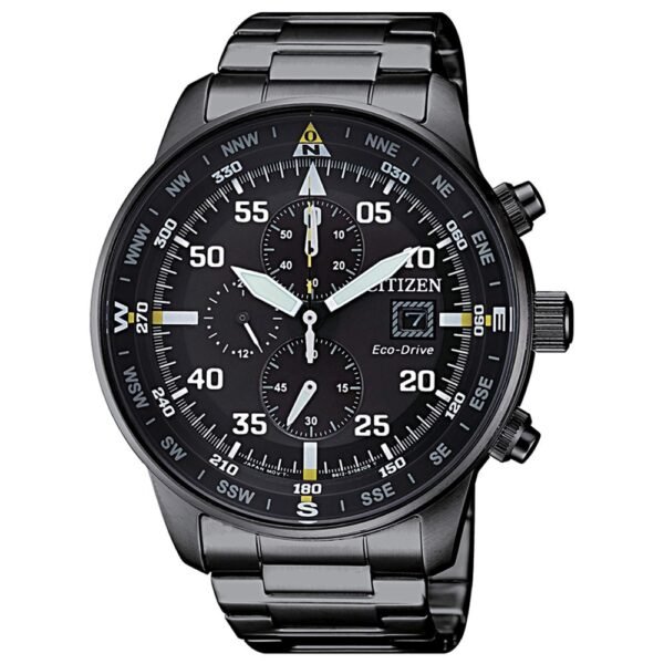 Orologio Eco Drive Citizen in Acciaio - Aviator Crono - CA0695-84E
