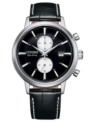 Orologio Eco Drive Citizen in Acciaio e Pelle - Classic Crono - CA7061-18E