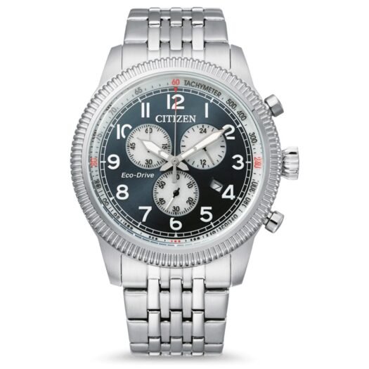 Orologio Eco Drive Cronografo Citizen in Acciaio - Crono Aviator - AT2460-89L
