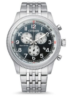 Orologio Eco Drive Cronografo Citizen in Acciaio - Crono Aviator - AT2460-89L
