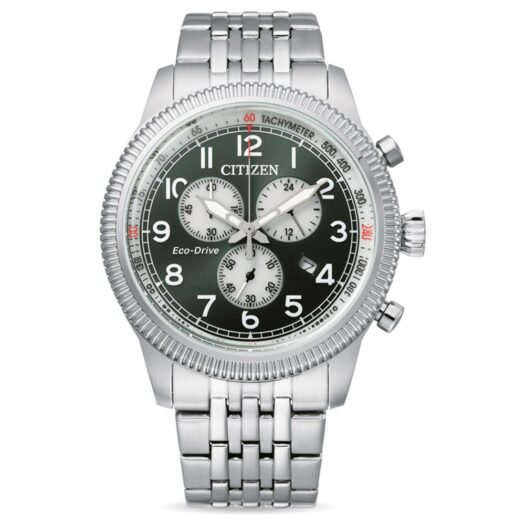 Orologio Eco Drive Cronografo Citizen in Acciaio - Crono Aviator - AT2460-89X Orologio Eco Drive Cronografo Citizen in Acciaio - Crono Aviator - AT2460-89X