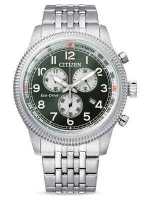 Orologio Eco Drive Cronografo Citizen in Acciaio - Crono Aviator - AT2460-89X