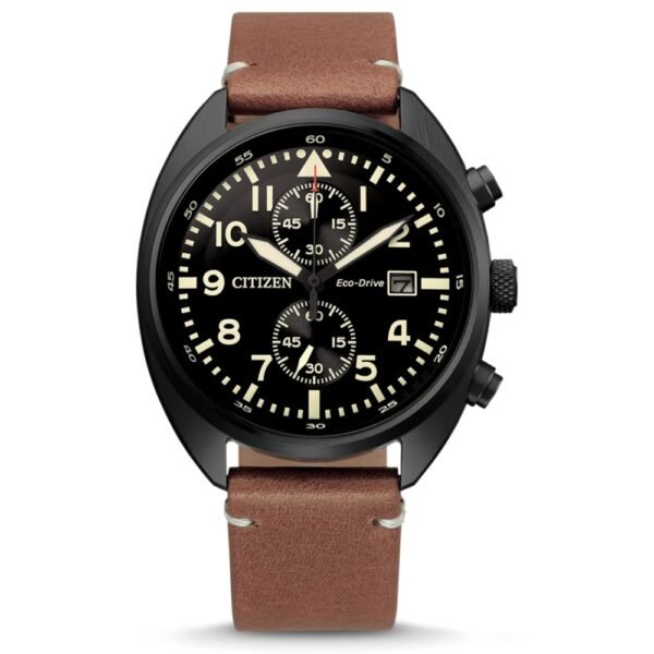 Orologio Eco Drive Cronografo Citizen in Acciaio e Pelle - Crono - CA7045-14E Orologio Eco Drive Cronografo Citizen in Acciaio e Pelle - Crono - CA7045-14E