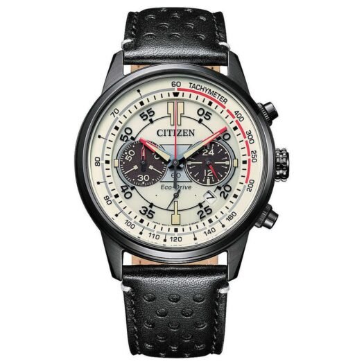 Orologio Eco Drive Cronografo Citizen in Acciaio e Pelle - Crono Racing - CA4465-15X Orologio Eco Drive Cronografo Citizen in Acciaio e Pelle - Crono Racing - CA4465-15X