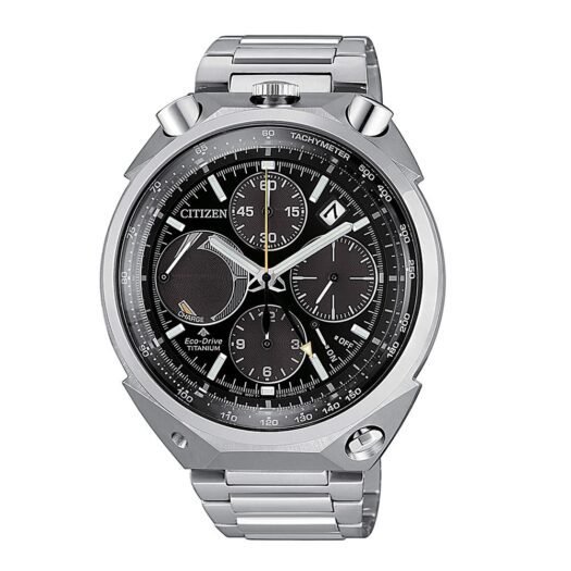 Orologio Eco Drive Cronografo Citizen in Super Titanio - Bull Head - AV0080-88E