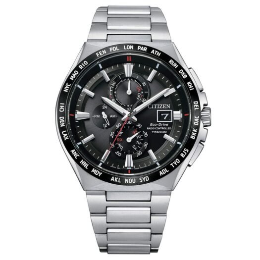 Orologio Eco Drive Cronografo Citizen in Super Titanio - H800 Sport Radiocontrollato - AT8234