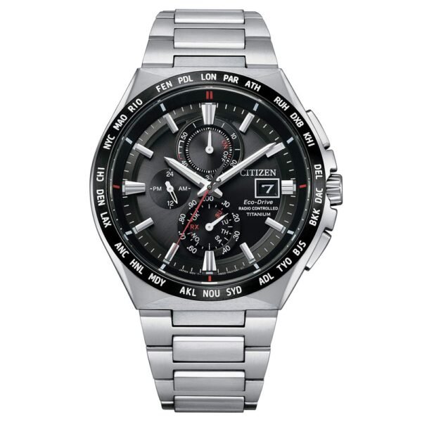 Orologio Eco Drive Cronografo Citizen in Super Titanio - H800 Sport Radiocontrollato - AT8234