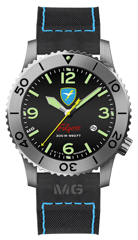 Orologio Folgore Modello Nembo Quarzo Movimento Svizzero by Oreda MG Cassa 42mm Vetro Zaffiro Sub 300 Metri