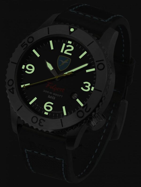Orologio Folgore Modello Nembo Quarzo Movimento Svizzero by Oreda MG Cassa 42mm Vetro Zaffiro Sub 300 Metri